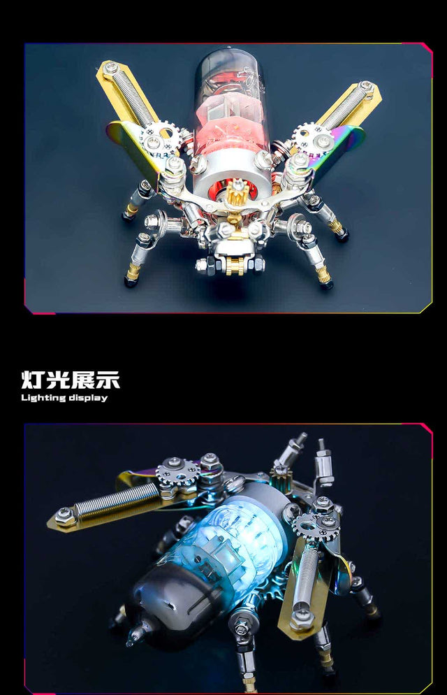 Metal 3D Puzzles Mechanical Firefly Wasp Assembly Building Model Kit DIY Toys