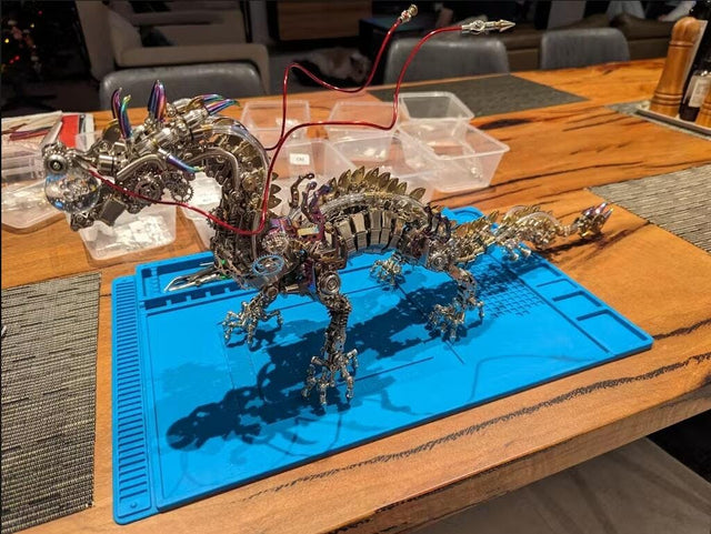 3D Metal DIY Realistic Chinese Dragon Model Kit Ancient Mythical Beasts