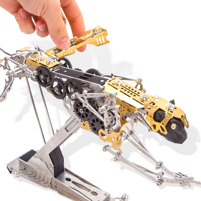 3D Metal Running Leopard Model Mechanical Puzzle Kinetic Assembly Kit