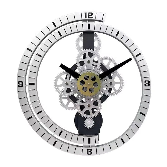 16 inch Large Gear Wheel Hour Analog Wall Clock Steampunk Mechanical Home Decor