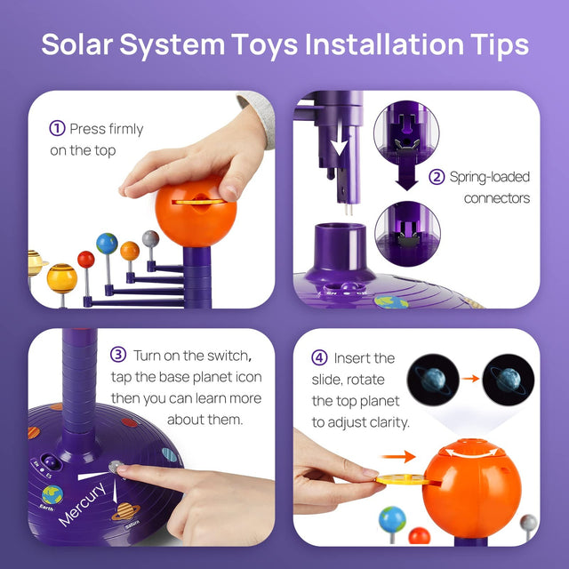 Solar System for Kids Talking Astronomy Space Model Kit DIY Educational Toys