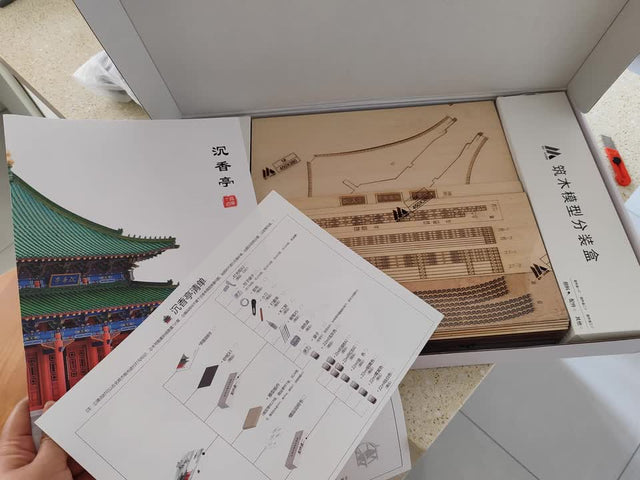 Chen Xiang Ting Wooden Building 3D Puzzles Mortise and Tenon DIY Model Kit