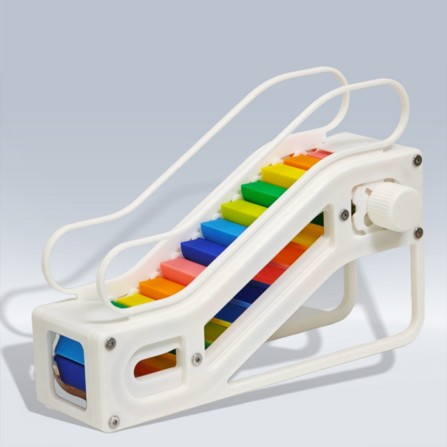 3D Printed Escalator Ranbow Simulation Lift Button Elevator Model Children Toy
