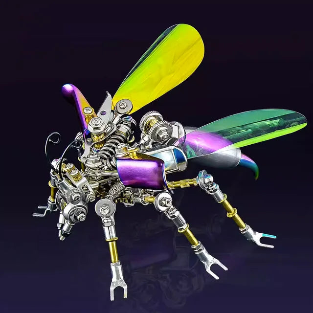 Metal 3D Puzzles Mechanical Firefly Wasp Assembly Building Model Kit DIY Toys