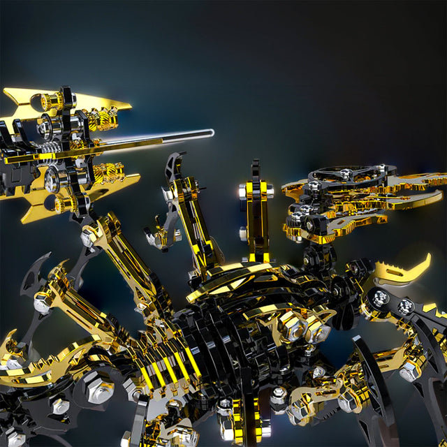 3D Metal Black Gold Scorpion King Assembly Educational Puzzle DIY Toy