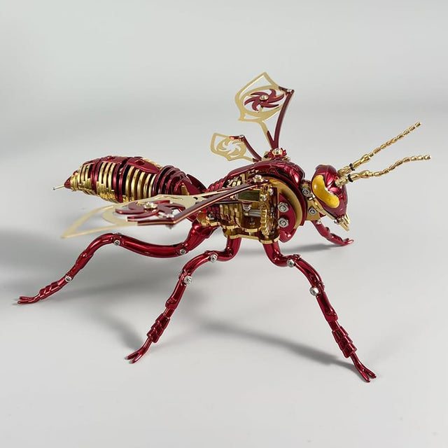 3D Metal Wasps Puzzle Mechanical Insects Wasp Building DIY Model Kit Red Gold