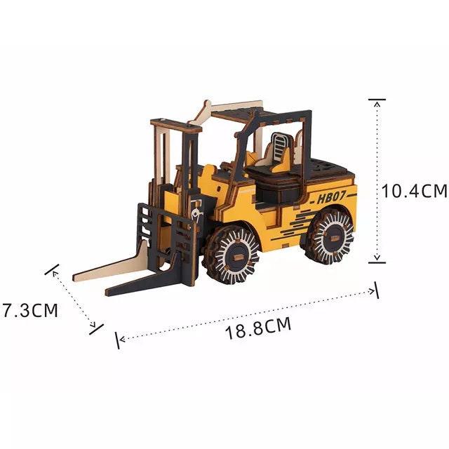 3D Wooden Puzzle DIY Toy Mechanica Engineering Vehicles Car Model For Kids
