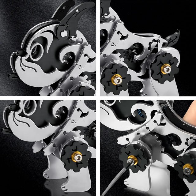 3D Metal Puzzle Mechanical Model Kit BullDag Steel Ornaments Art Craft Gifts Toy