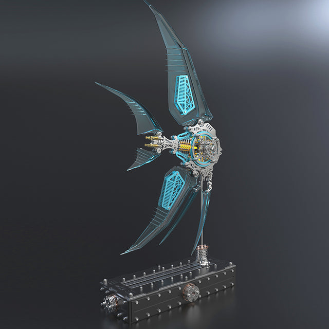 Mechanical 3D DIY Vibrant Angelfish Steampunk Assembly Model Kit with Creative Fins
