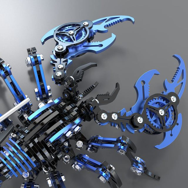 3D Metal Black-Blue Scorpion King Assembly Educational Puzzle DIY Toy