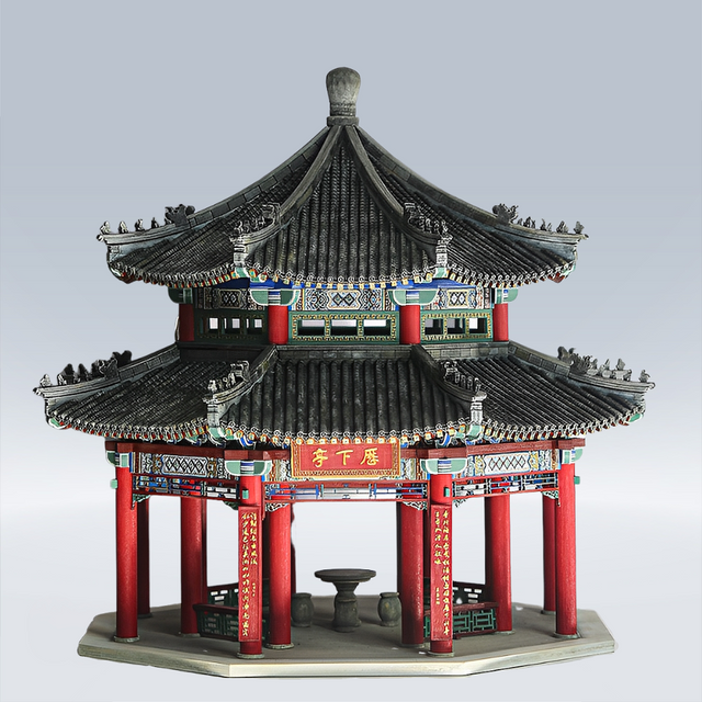 Li xia Pavilion Building 3D Puzzles Mortise and Tenon DIY Model Kit