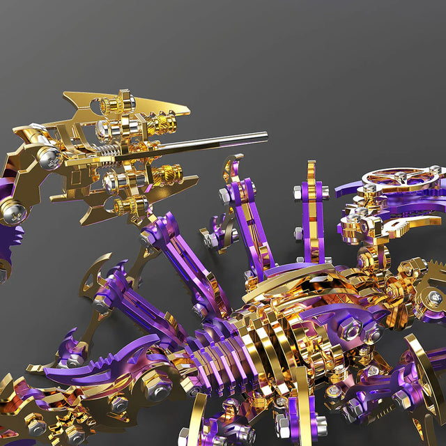 3D Metal Purple Gold Scorpion King Assembly Educational Puzzle DIY Toy