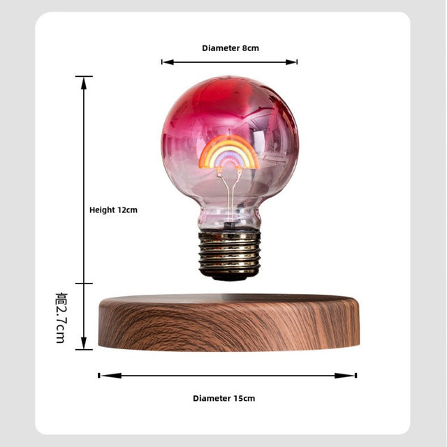 Magnetic Floating Lamp Levitation Rainbow Bulb Nightlight Creativity Room Decor