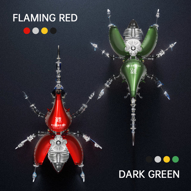 DIY 3D Beetle Insects with Long Horn Metal Model Puzzles Kits