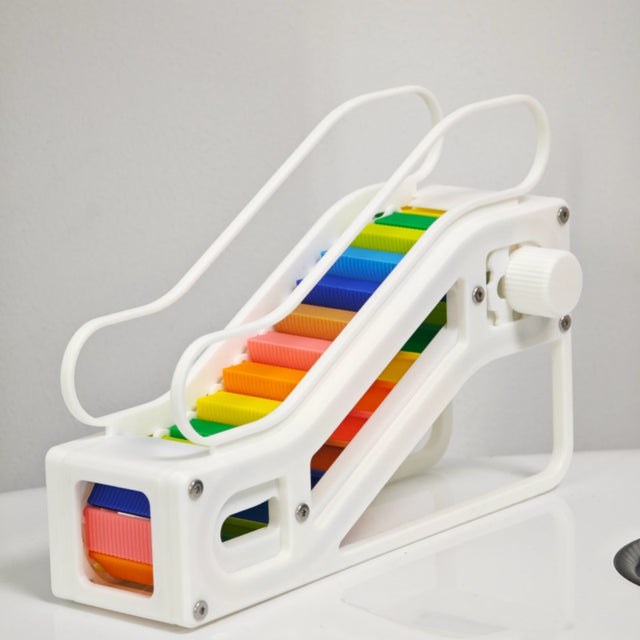 3D Printed Escalator Ranbow Simulation Lift Button Elevator Model Children Toy