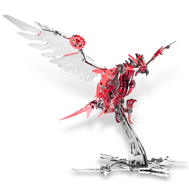 3D Metal Mechanical Steel Flying Eagle Assembly Ornaments Model Kit DIY Set