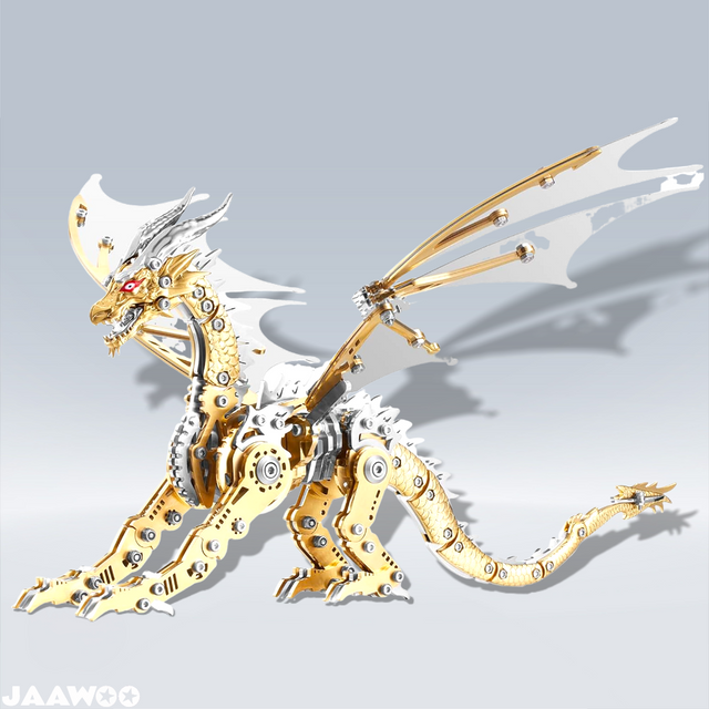 3D DIY Metal Dragon Myth Puzzle Building Set Collectible Mechanical Models Kit