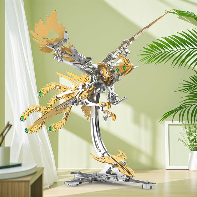 Mechanical Phoenix 3D Metal Puzzles Craft Flapping Wing Toys Model Kits