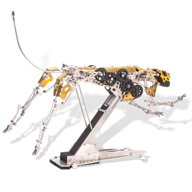 3D Metal Running Leopard Model Mechanical Puzzle Kinetic Assembly Kit