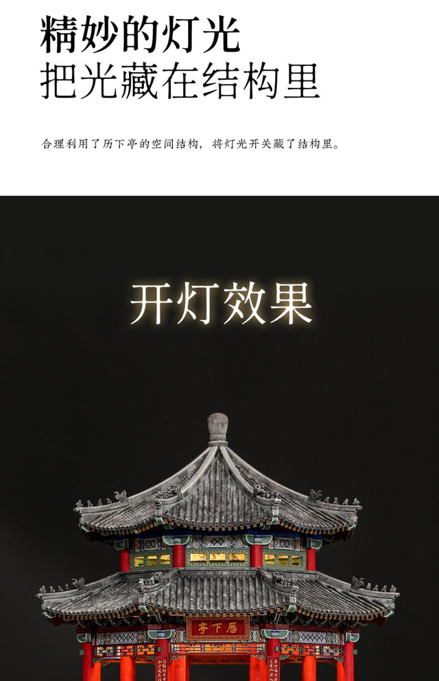 Li xia Pavilion Building 3D Puzzles Mortise and Tenon DIY Model Kit