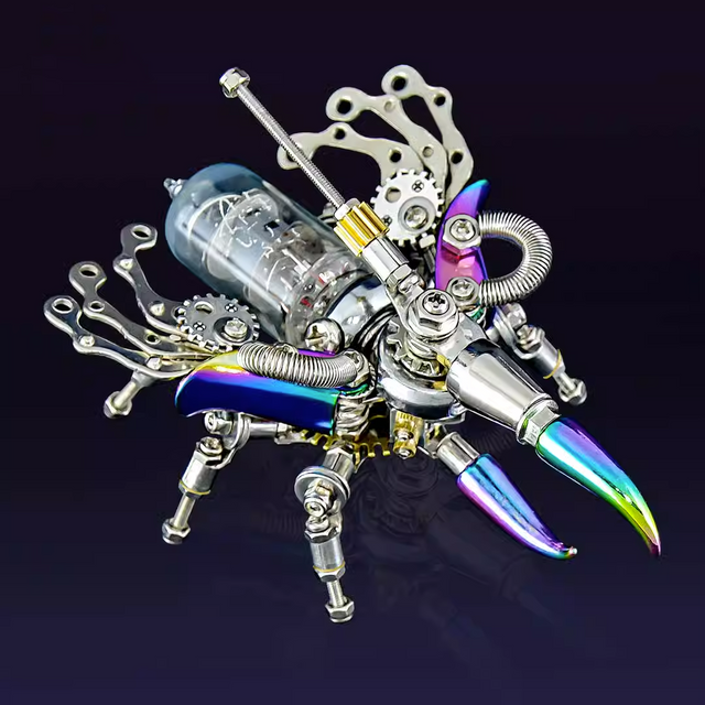 Metal 3D Puzzles Mechanical Firefly Wasp Assembly Building Model Kit DIY Toys