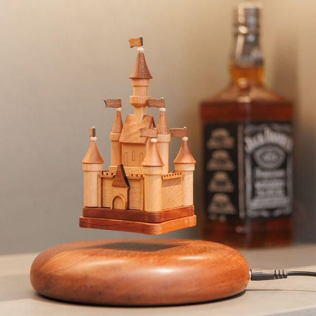3D Wooden Magnetic Levitating Flying House Castle Home DecorDesktop Ornaments