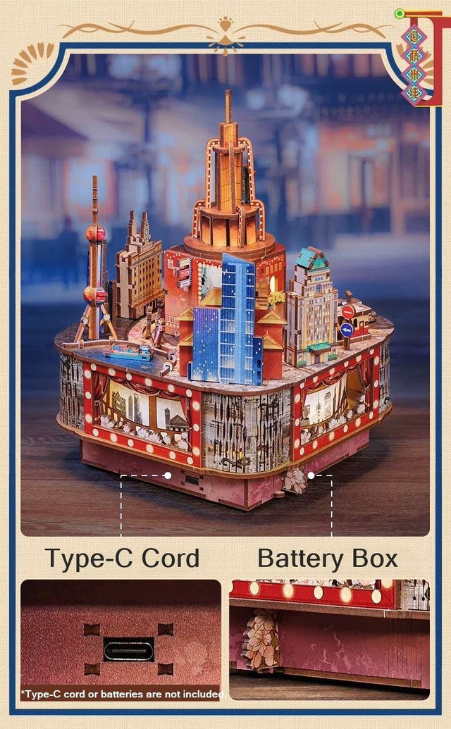 Paramount Ballroom DIY Music Box Puzzle Dancing City Style 3D Wooden Puzzles