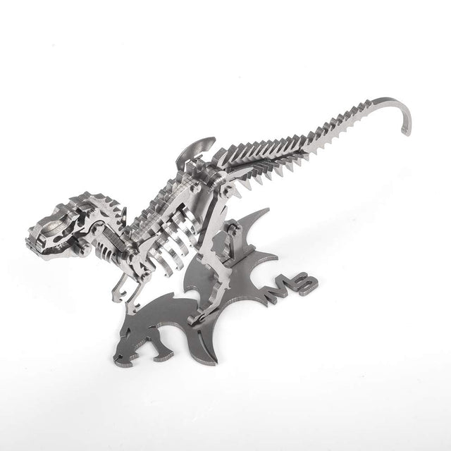 3D Metal Mechanical Steel Dinosaur Assembly Ornaments Model Kit