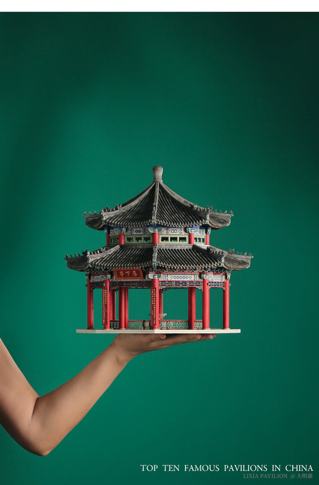Li xia Pavilion Building 3D Puzzles Mortise and Tenon DIY Model Kit