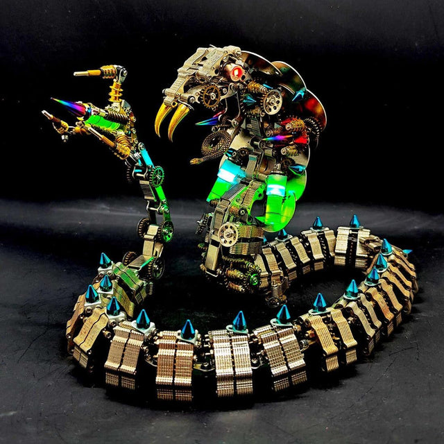 DIY Metal Cobra Rattlesnake Model Kit Mechanical 3D Puzzle Snake Toys