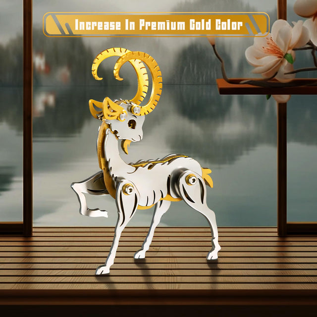 3D Metal Puzzle Mechanical Goat Model Kit Steel Ornaments Art Craft Gifts Toy
