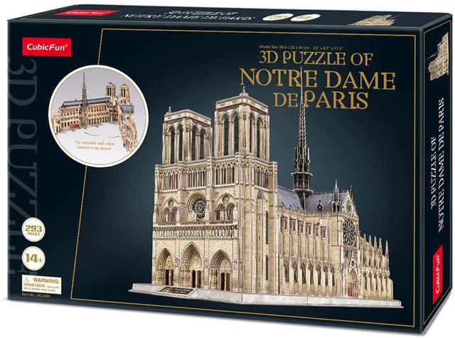 1:250 3D Puzzle DAME DE PARIS Model Kit DIY Craft Art Projects For Kids