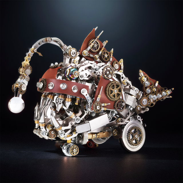 DIY 3D Mechanical Anglefish Metal Model Puzzles Building Block Set Toys