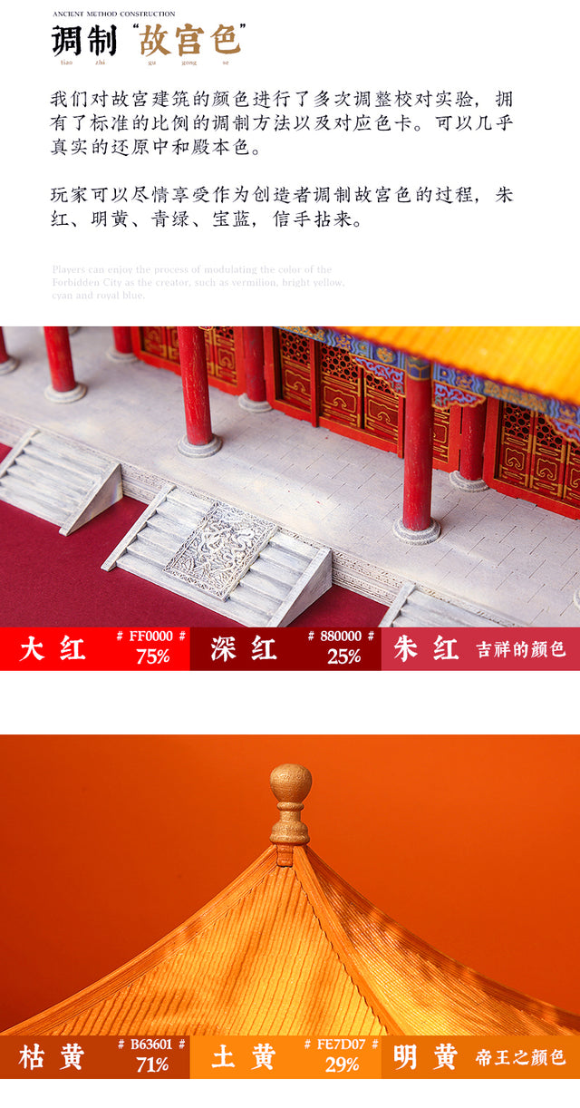 Zhonghe Hall Collection Building 3D Puzzles Mortise and Tenon DIY Model Kit
