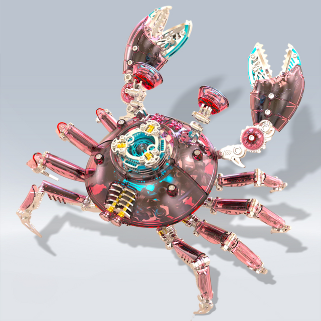 3D DIY Metal Mechanical Crab Assembly Kit
