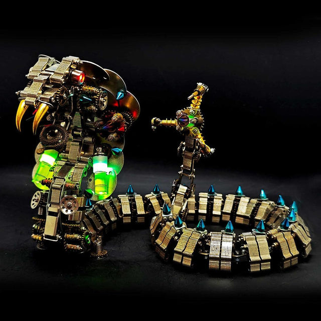 DIY Metal Cobra Rattlesnake Model Kit Mechanical 3D Puzzle Snake Toys