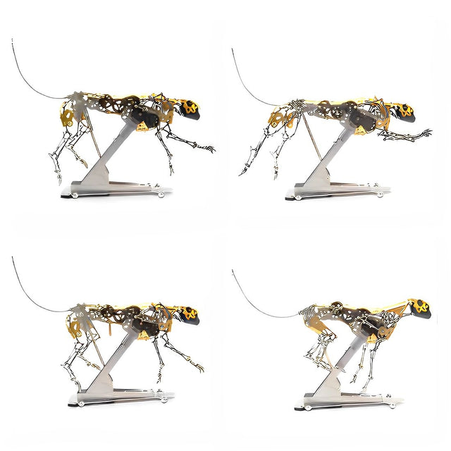3D Metal Running Leopard Model Mechanical Puzzle Kinetic Assembly Kit