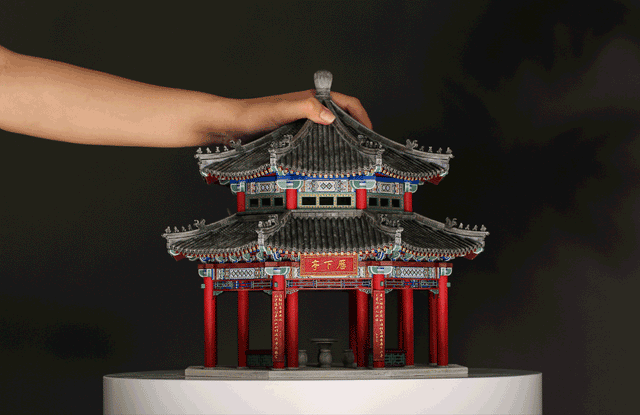 Li xia Pavilion Building 3D Puzzles Mortise and Tenon DIY Model Kit