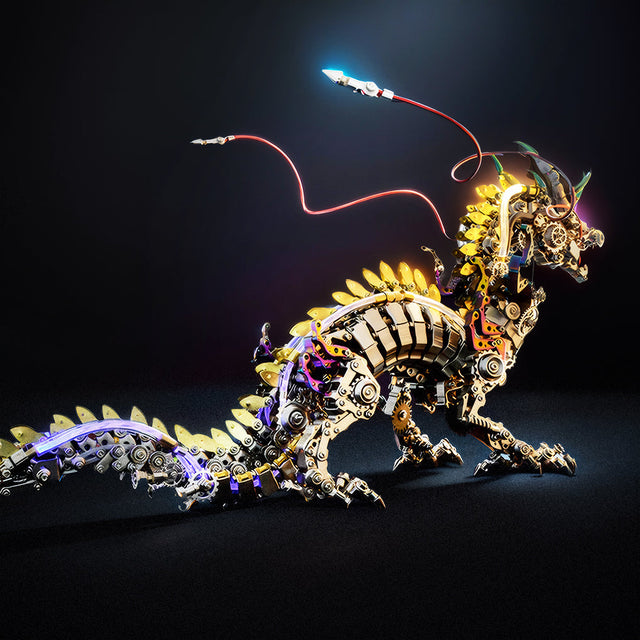3D Metal DIY Realistic Chinese Dragon Model Kit Ancient Mythical Beasts