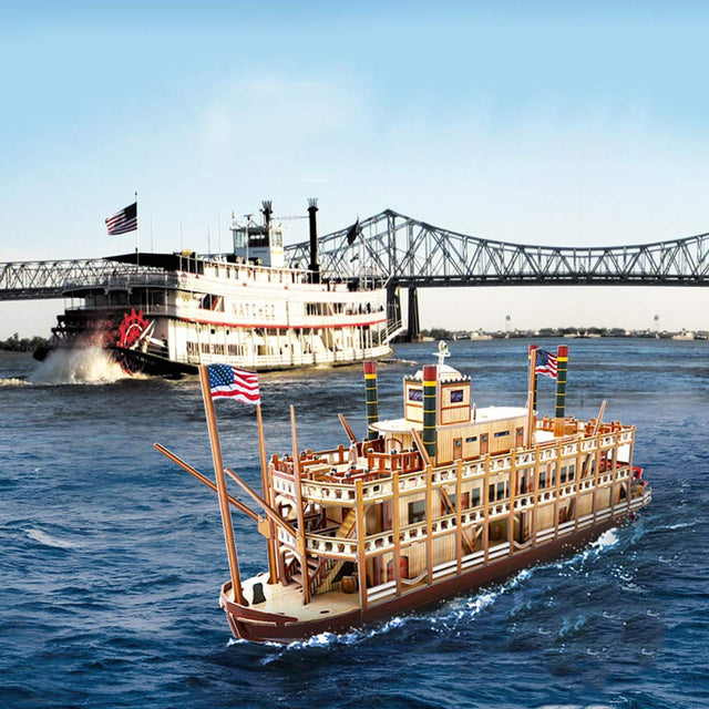 3D Puzzles Assembled Ship Model Toys Mississippi River Steam Ships Model Toys