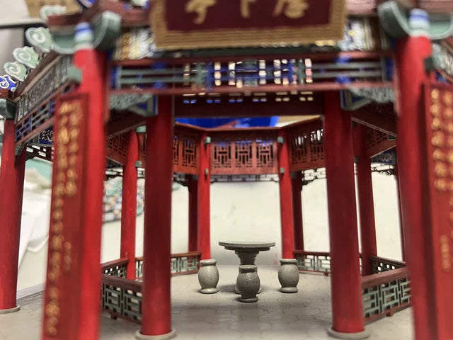 Li xia Pavilion Building 3D Puzzles Mortise and Tenon DIY Model Kit