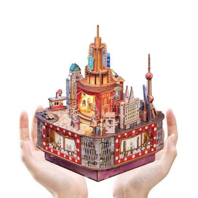 Paramount Ballroom DIY Music Box Puzzle Dancing City Style 3D Wooden Puzzles
