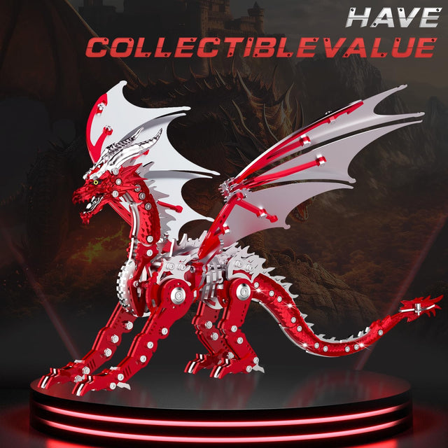3D DIY Metal Dragon Myth Puzzle Building Set Collectible Mechanical Models Kit