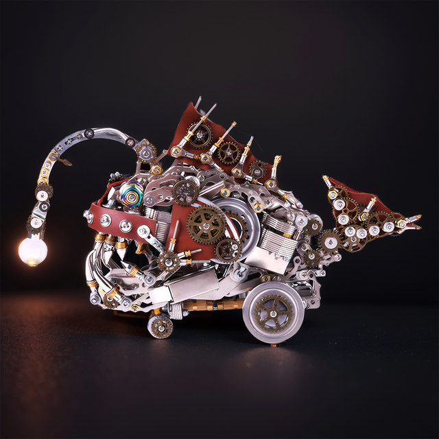 DIY 3D Mechanical Anglefish Metal Model Puzzles Building Block Set Toys
