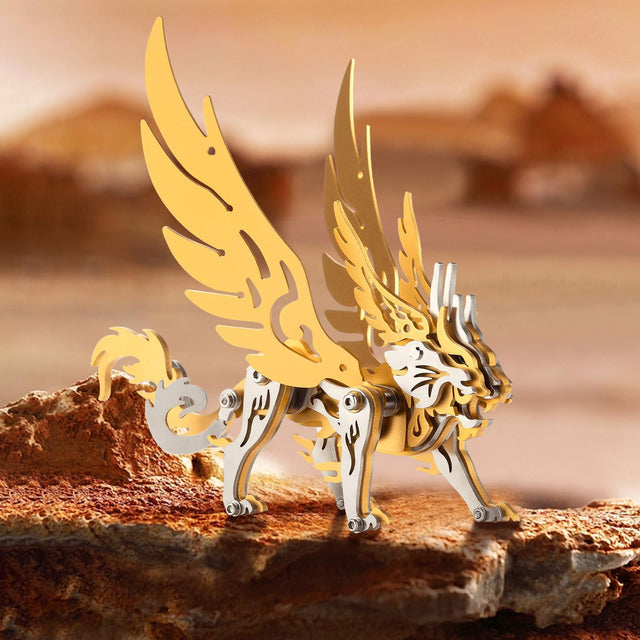 3D Metal Puzzle Mechanical Model Kit Gold Steel Ornaments Art Craft Gifts Toys