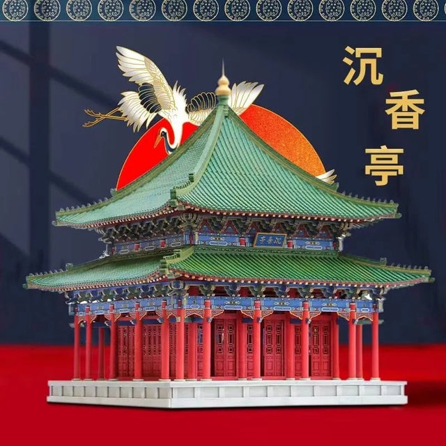 Chen Xiang Ting Wooden Building 3D Puzzles Mortise and Tenon DIY Model Kit