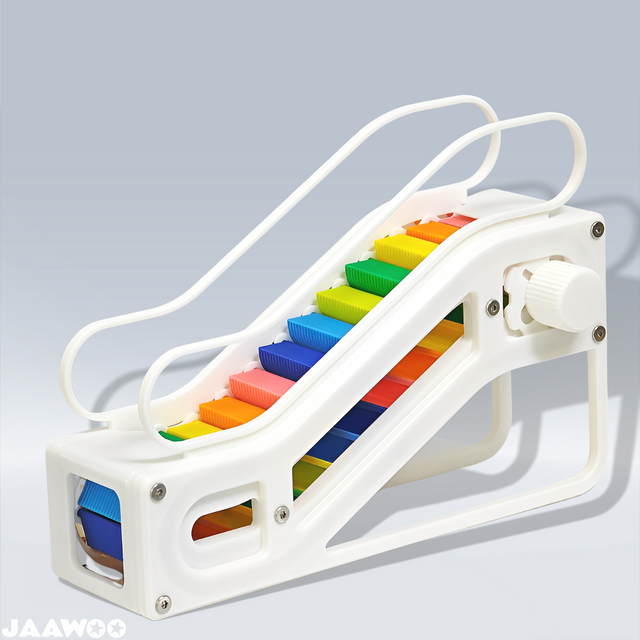 3D Printed Escalator Ranbow Simulation Lift Button Elevator Model Children Toy