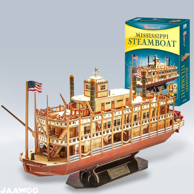 3D Puzzles Assembled Ship Model Toys Mississippi River Steam Ships Model Toys