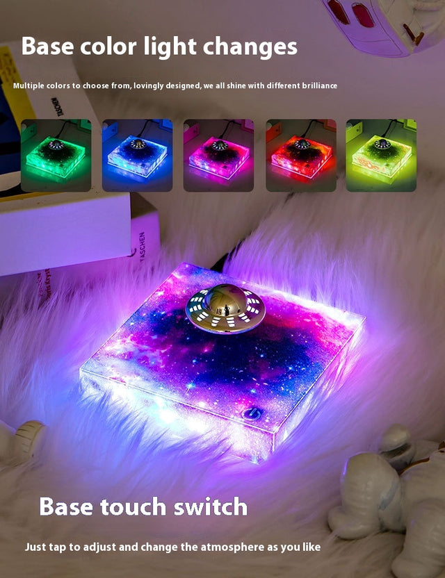 Levitating UFO Lamp Floating RGB Galaxy Light Home Decor Display Cool Gadgets