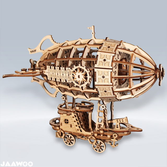 3D Wooden DlY Handmade Airship Assembled Model Building Kit Puzzle Toy